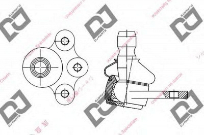 DJ PARTS db1093 -  Несущий / направляющий шарнир